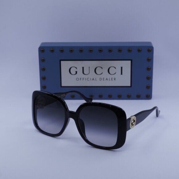 Gucci GG1029SA 001 Square Sunglasses - Shiny Black main image 7